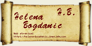 Helena Bogdanić vizit kartica